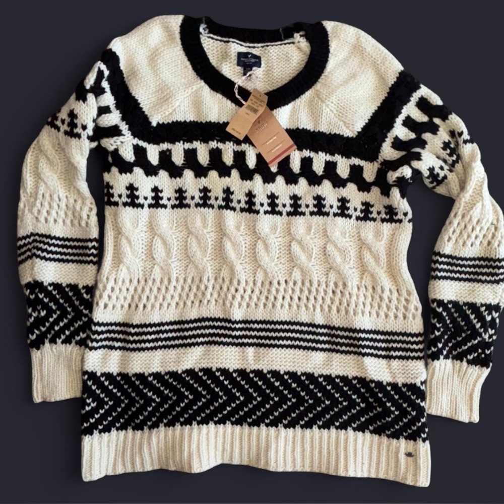 Cable Knit American Eagle Sweater